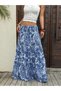 Women Blue Paisley Maxi Skirt - 4