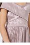 Girls Lilac Cross Over Shoulder Dress - 4
