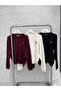Women's Oversized Teddy Bear Detail Sweater - 3