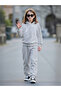 Printed Hoodie with Elastic Waist Joggers Set