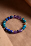 Certified Apatit-Amethyst-Lapis Natural Stone Zircon Apparatus Bracelet Odt123 - 4