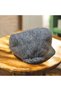 Winter Cashmere Hat Wool Solid Color Sports London Cap -Grey Striped - 5