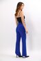 Belted Spanish Flared Trousers-Cobalt Blue - 5006100 - 4