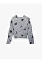 Bow Patterned Comfortable Cut 2-Piece Pajama Set - 4