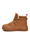 Brown Suede Fur Inside Cold Resistant Non-Slip Women's Boots Tape Z - 2