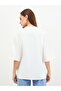 Off White Embroidered Floral Oversized T-Shirt - 5