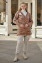 Plus Size Milk Coffee V-Neck Long Sleeve Striped Button Casual Openwork Knitwear Cardigan 80 62 - 2