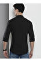 Men Black Mandarin Collar Shirt - 4
