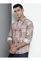Men Brown Tile Print Regular Fit Shirt - 5
