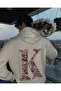Kiss Design Lettered Oversized Hooded Sweatshirt Hoodie
