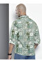 Men Green Tile Print Regular Fit Shirt - 4