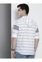 Men Striped Hooded Slim Fit Shirt - 3