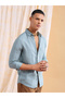 Men Textured Blue Striped Shirt - 2