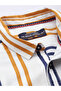 Men White Striped Slim Fit Casual Shirt - 2