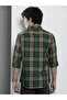 Men Green Regular Fit Checked Shirt - 4