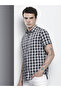 Men Black Checkered Short Sleeve Shirt - 3