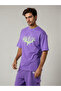 Men Purple Boxy Fit Graphic T-Shirt - 3
