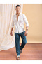The Indian Garage Co Slim Fit Khaki Striped Shirt - 4
