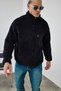 Velvet Pocket Detailed Lined Plush Coat Ag-K86076Wyz - 2