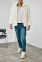 Velvet Pocket Detailed Lined Plush Coat Ag-K86076Wyz - 4
