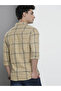 Men Beige Checked Casual Shirt - 3