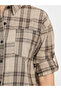 Brown Checked Long Sleeve Shirt - 4