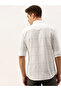 Men White Checked Slim Fit Shirt - 4