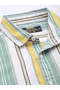 Men Green Striped Shirt - 2
