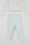 Baby Girl Hospital Release 5-Piece Pompom Bunny Embroidered 0-3 Months, Ecru - 4