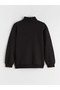 Lcw Kids Black Mock Neck Boys' Thick Sweatshirt - 3
