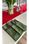 Aura 6 Pieces Cotton Fabric Green Spoon Holder - 3