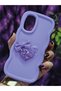 Samsung Galaxy A32 Compatible Heart and Ribbon Star Glitter Lilac Phone Case - 2