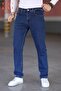 Men's Regular Fit Relaxed Fit Jean Pants High Waist with Zipper - 2