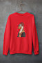 سويت شيرت قطني مطبوع عليه بطة بأكمام طويلة مبطن بالصوف NISEX SWEATSHIRT