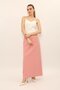 Belted Square Pocket Bell Skirt-Powder - 5537100 - 3