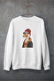 Duck Printed Cotton Long Sleeve 3 Yarn Sha Fleece-Lined Nisex Sweatshirt
