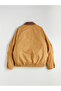 Brown Comfortable Fit Shirt Collar Men's Coat - 8