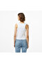 Women's Logo Organic Cotton Crew Neck Short Sleeve White Undershirt - 2