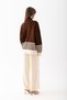 Women's Striped Patterned Knit Set, Top and Bottom Knit Set, Knit Sweater and Pants Two-Piece Set. - 8