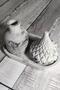 Marble Pattern Decorative Box and Vase Set with Lid - 3