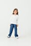 Cherry Embroidered Knitwear Vest Shirt Jeans Pants Set Beige - 3
