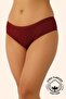 Women's 6-Piece Burgundy Jacquard Bato Panties - 100% Cotton - 2