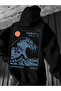 Japanese Wave Pattern K Hooded Sweatshirt for Men - 2