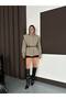 Special Design Flared Belted Hidden Button Detailed Jacket - Lined - 3
