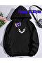 White Ghost Face Minimalist Printed Biscuit Collar Sweatshirt