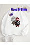 Gray Lip 2 Minimalist Printed Biskilet Yaka Sweatshirt