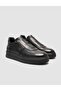 100% Genuine Leather Full Black Men's Sports Shoes - 2