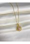 Women's Sun Model Steel Gold Necklace Daily Gift Minimal Zircon Stone Minimal - 5