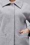 Camille Gray Oversized Lined Cashmere Jacket with Pocket Detail - 4