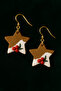 Ginger Noël Star Christmas Themed Star Earrings – Polymer Clay, Handmade, 6 cm - 2